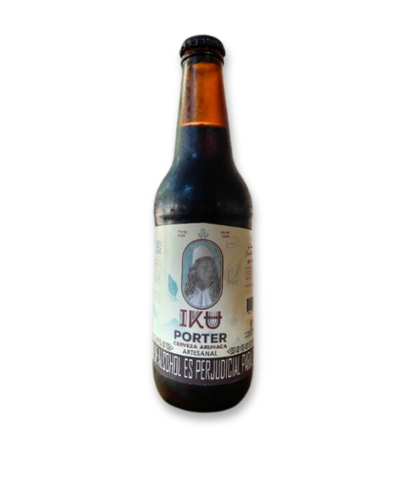 Cerveza Iku artesanal tipo porter en botella de 330 ml